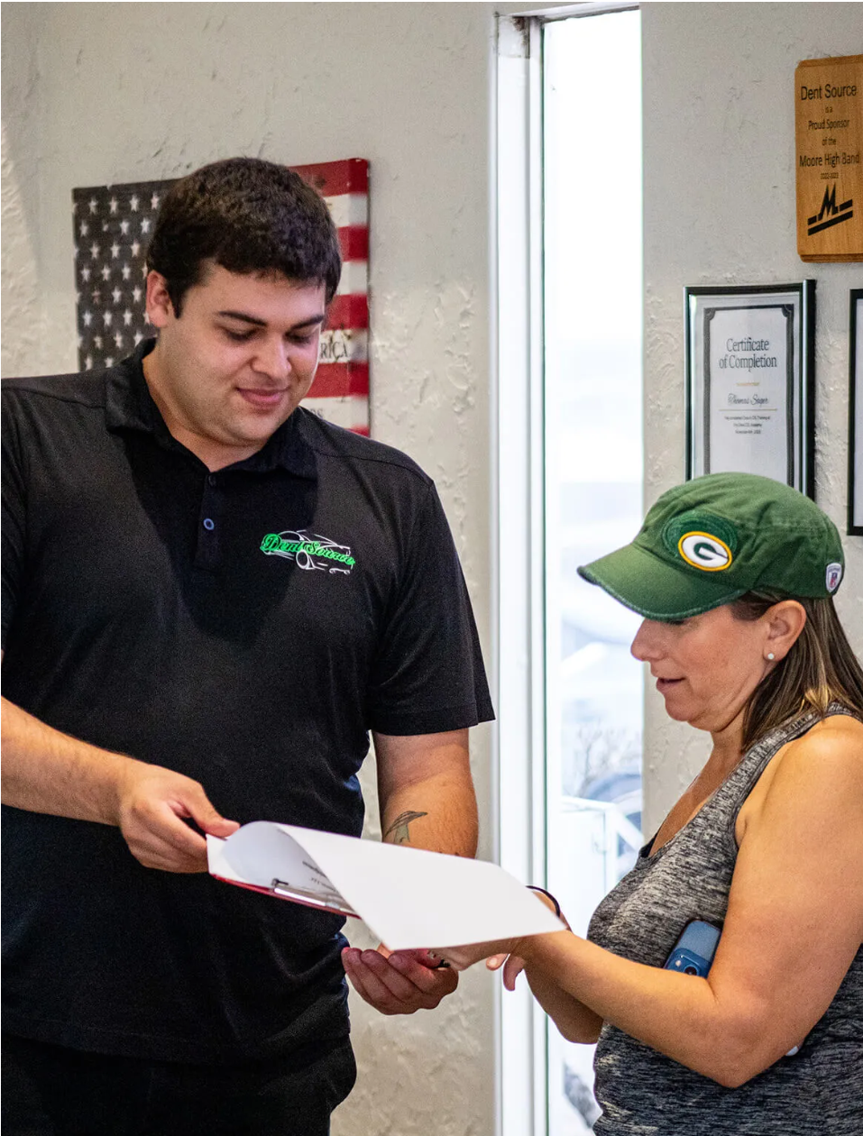 Helping customer with estimate