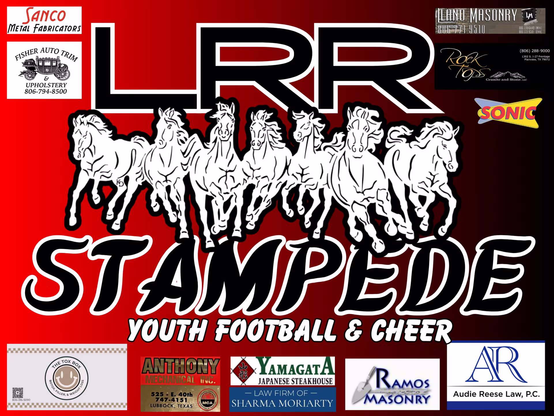 LRR Stampede Youth Football & Cheer Logo