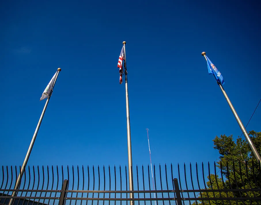 Flags at Building